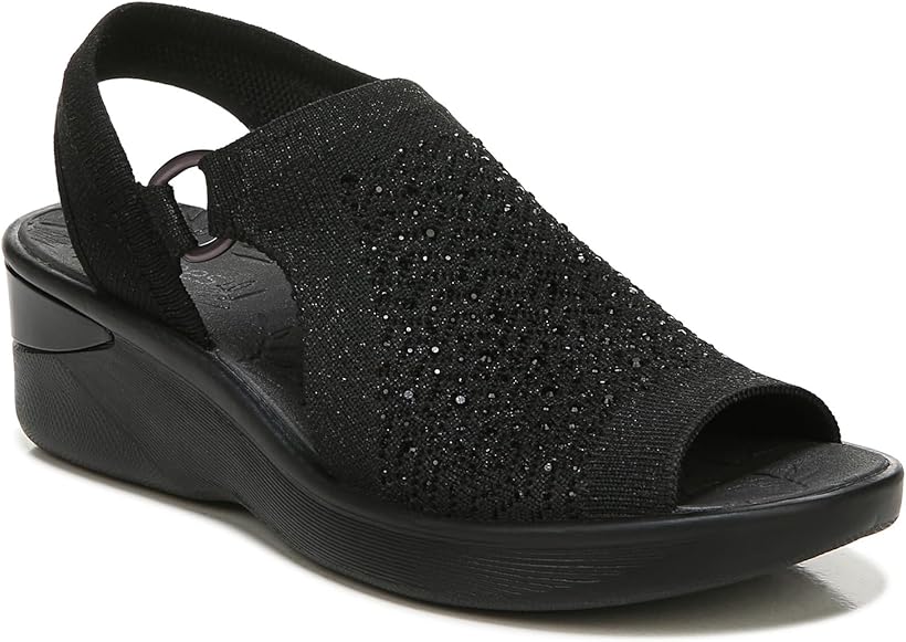 BZees Womens Bright Sandal Black